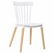 Pacote de 2 cadeiras Alna para sala de estar, sala de jantar e cozinha Branco/ Madeira