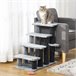 Escada para Gatos Aglomerado de Madeira, Poliéster e Feltro Cinza