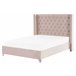Beliani Cama Terciopelo LUBBON 189x215 Cinza