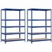 Pack 2 Prateleiras Modulares com 5 Prateleiras Ajustáveis ​​O91 Azul