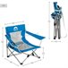 Aktive Cadeira de acampamento dobrável Azul