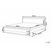 Beliani Cama Madera de pino GIULIA 185x213 Branco