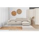 Chaise longue LANDON conversível em cama reversível Bege