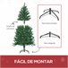 Árvore de Natal Artificial PVC, Metal HOMCOM, casa - natal Verde