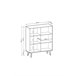 APARADOR WILLOW 104 Preto/ Creme