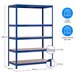 Pack 2 Prateleiras Modulares com 5 Prateleiras Ajustáveis ​​O91 Azul