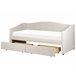 Beliani Cama com armazenamento Poliéster VITTEL 214x98 Bege