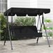 Baloiço de Jardim Poliester e Aço Outsunny Preto