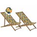 Beliani Cadeira lounge/relax ANZIO Amarelo