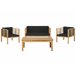 Beliani Conjunto lounge Madeira de acácia PACIFIC Castanho