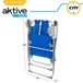 Cadeira de praia dobrável super resistente com almofada, saco e bolso 47x63x99 cm Aktive Azul