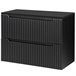 Móvel de casa de banho para lavatório Newport com 2 gavetas MDF 80 Preto