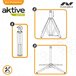 Suporte para guarda-sol 4 pernas d25/32 mm Aktive Garden Branco