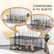 Recinto para Animais Metal, PP PawHut Preto