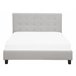 Beliani Cama com estrado Poliéster ROCHELLE 147x218 Cinza Claro