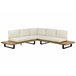 Beliani Conjunto lounge MYKONOS Branco/ Bege