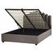 Beliani Cama com armazenamento Veludo VINCENNES 167x214 Cinza Escuro