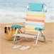 Aktive Pacote de 2 cadeiras de praia dobráveis 7 posições Multicor