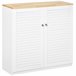 Aparador MDF, Madeira de borracha HOMCOM 80 Branco