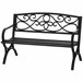 Banco de Jardim Aço e Ferro Fundido Outsunny 128x58 Preto