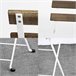 Conjunto de mesa dobrável e 2 cadeiras de jardim Bistrot Madeira