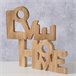 Figura HOME/LOVE sortida da marca BOLTZE Madeira
