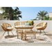 Beliani Conjunto lounge Rattan/vime MARATEA/CESENATICO Natural
