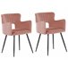 Beliani Silla de comedor SANILAC Rosa Talco