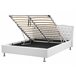 Beliani Cama com armazenamento Pele sintética METZ 189x215 Branco