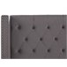 Beliani Cama Terciopelo LUBBON 209x215 Cinza