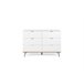 Cómoda dulpa com 3+3 gavetas NORDIC Branco/ Madeira