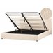 Beliani Cama baú Bouclé LAVAUR 203x220 Bege