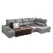 Mega Sofá Cama Chaise Longue Canto Itália 315cm Cimento