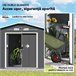 Abrigo de Jardim Aço Galvanizado e PP Outsunny Abrigo de Jardim Aço Galvanizado e PP Outsunny Cinza