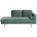 Beliani Chaise longue versão à direita Veludo MIRAMAS Verde
