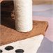 Arranhador para Gatos Aglomerado de Madeira, Pelúcia e Sisal Castanho