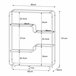 [en.casa] Estante de chão Kristiansand  6 prateleiras metal MDF Carvalho