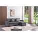 Chaise longue DRAKO reversível cor cinza escuro Cinza Escuro