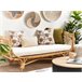Beliani Almofada decorativa TUBEROSE Branco/ Bege