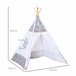 Tenda Tipi Infantil Poliéster e Madeira de Pinho HOMCOM Tenda Tipi Infantil Poliéster e Madeira de Pinho HOMCOM Branco