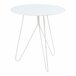 Mesa de apoio Nopimi redonda metal [en.casa] 43x43 Branco