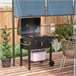 Barbecue a Carvão Aço inoxidável e metal Outsunny Cinza