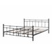 Beliani Cama com estrado Metal LYNX Preto