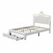 Cama, LED, cama adolescente, cama de casal, gavetas Branco