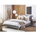 Beliani Cama com estrado Poliéster SENNEZ 175x216 Cinza Claro