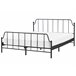 Beliani Cama com estrado Ferro MAURESSAC 164x206 Preto