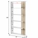 Estante de livros Lugo Branco/Carvalho 5 compartimentos Branco
