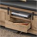 Banco para sapatos SoBuy FSR118-BR - Porta de correr de celeiro Castanho