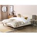 Beliani Cama com estrado Veludo ARETTE 184x206 Bege