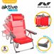 Aktive Pack poupança 2 cadeiras de praia Menorca multiposições Aktive Pack poupança 2 cadeiras de praia Menorca multiposições Vermelho